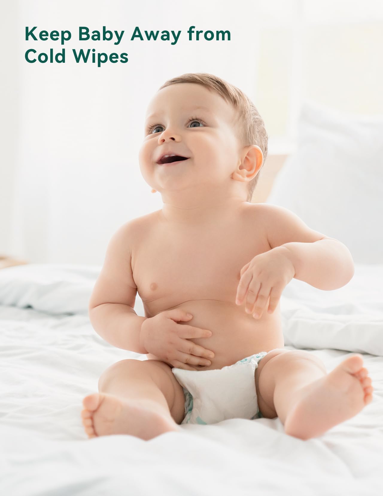 Babelio Baby Wipe Warmer and Wet Wipes Dispenser | Large Capacity Wipes Warmer for Babies with Night Light | Top Even Heating, 4-Level Temperature (100-131℉) | Newborn Essentials - Image 4