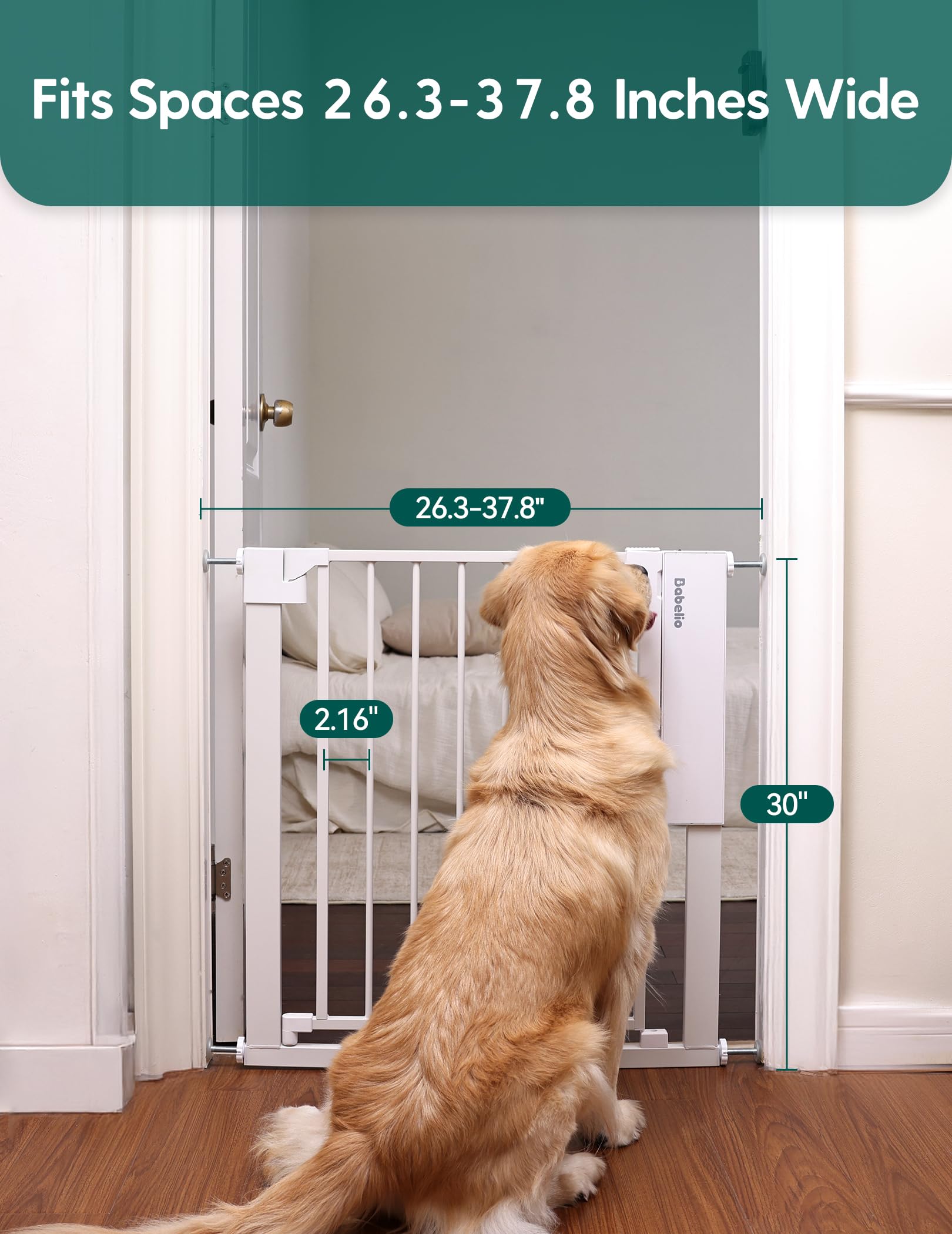 Babelio Smart Baby/Pet Gate, New Generation of Safety Gate with Infrared Auto-Unlock & No Bottom Bar Baby Gate - Image 8