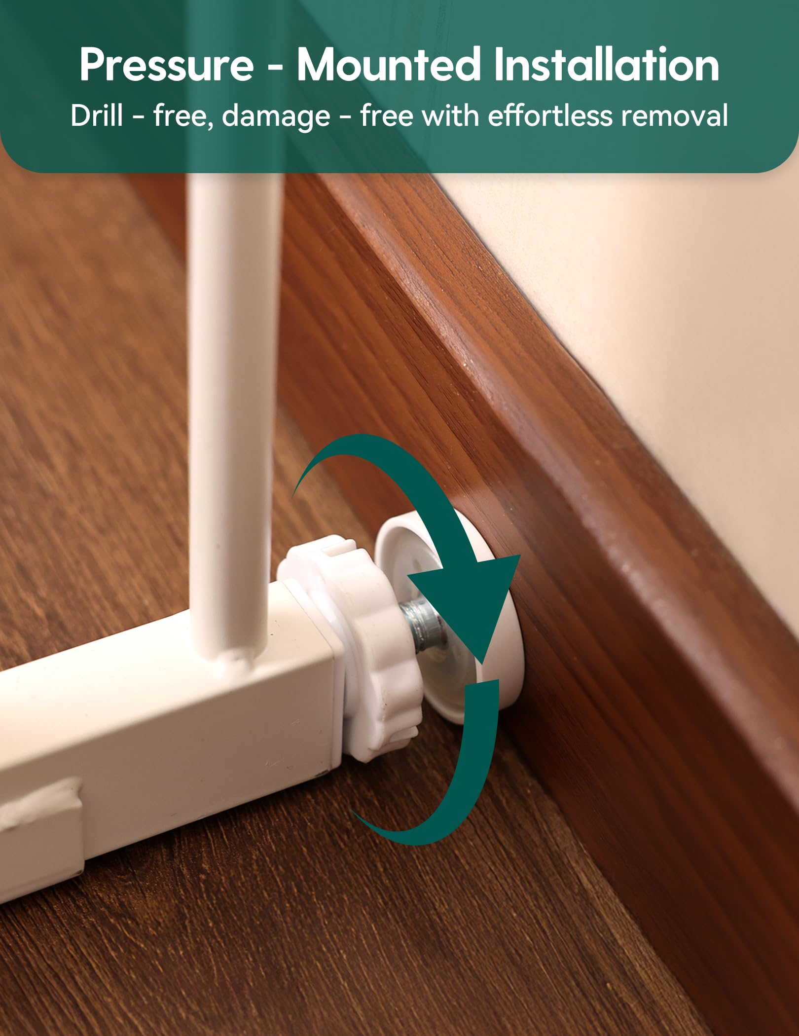 Babelio Smart Baby/Pet Gate, New Generation of Safety Gate with Infrared Auto-Unlock & No Bottom Bar Baby Gate - Image 4